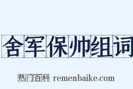 舍军保帅组词是什么意思的图片